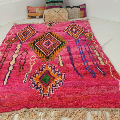 Moroccan Rug PINK Boujaad | 9'9x6'6 Ft | 3x2 m | BILAWA | 100% wool handmade - OunizZ