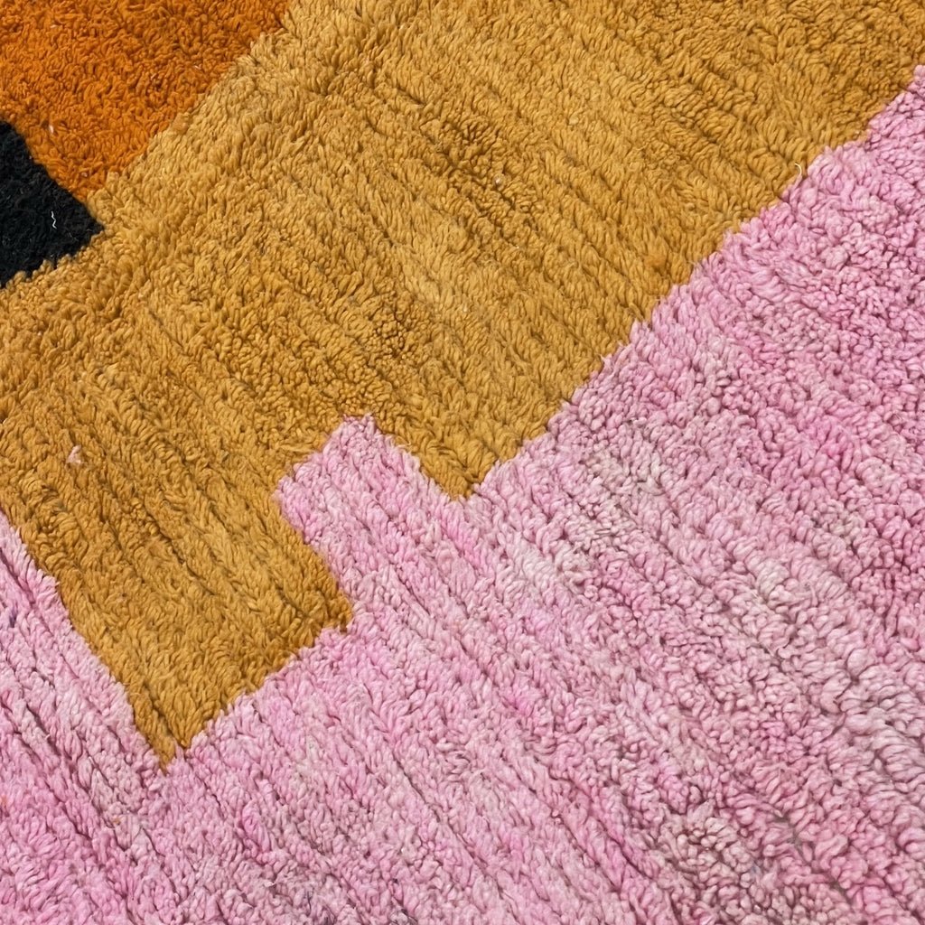 Moroccan Rug Pink Orange Boujaad | 9'5x6'5 Ft | 2,9x2 m | BIDOUH | 100% wool handmade - OunizZ