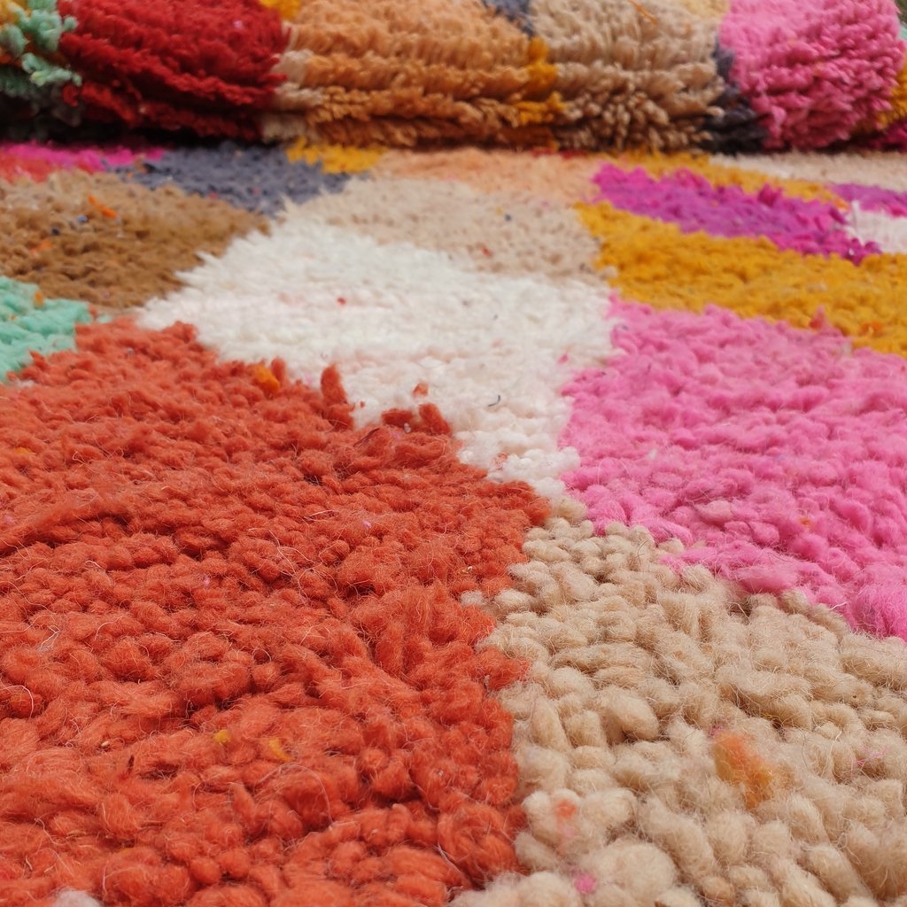 MULAB | 8'5x5 Ft | 2,5x1,5 m | Moroccan Colorful Rug | 100% wool handmade - OunizZ