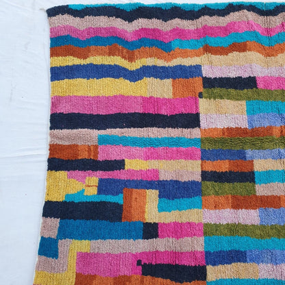 Natia - MOROCCAN RUG BOUJAD | Moroccan Berber Rug | Colorful Rug Moroccan Carpet | Authentic Handmade Berber Bedroom Rugs | 9'28x7'05 Ft | 283x215 cm - OunizZ