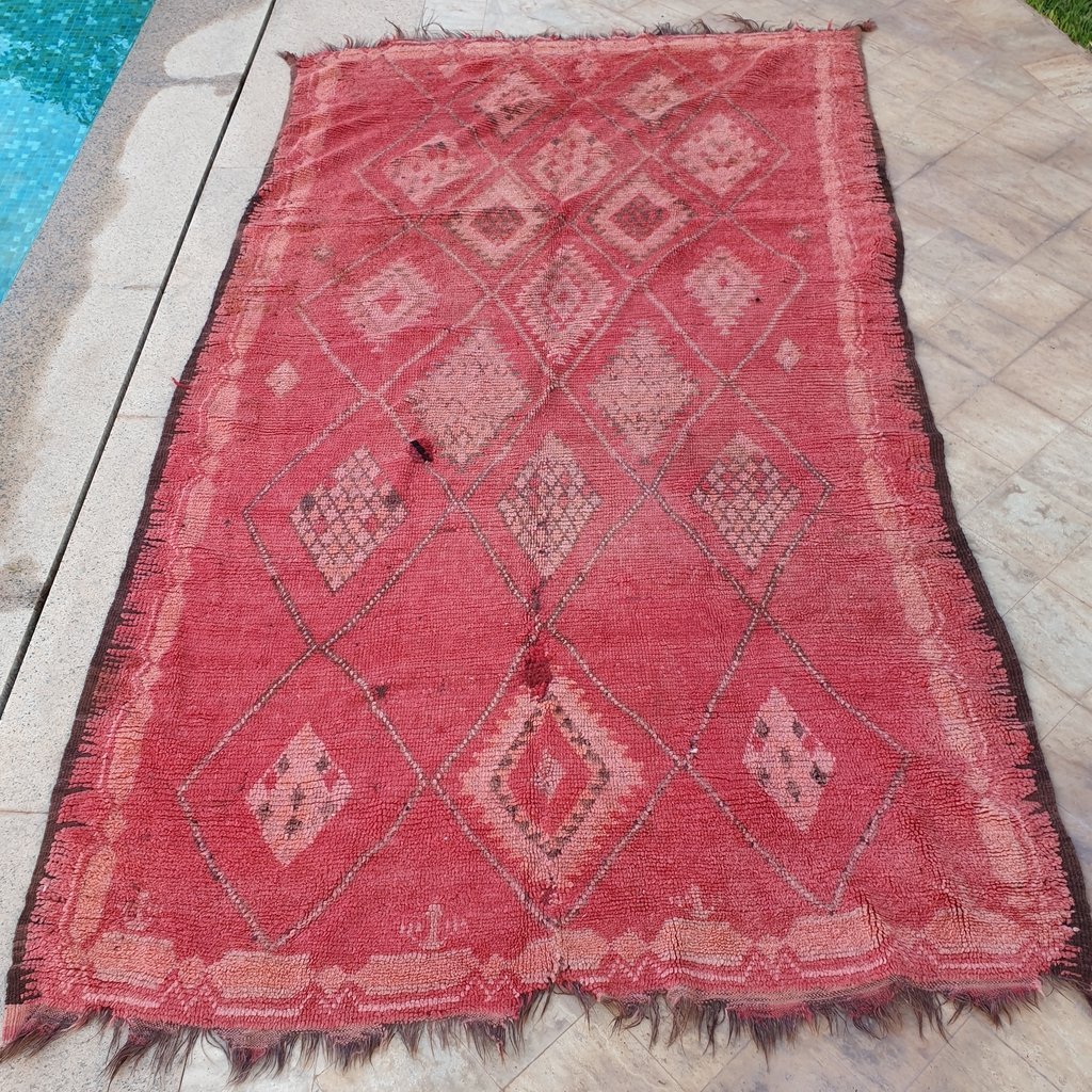 SALYN | 9'8x5'7 Ft | 3x1,73 m | Moroccan VINTAGE Colorful Rug | 100% wool handmade - OunizZ