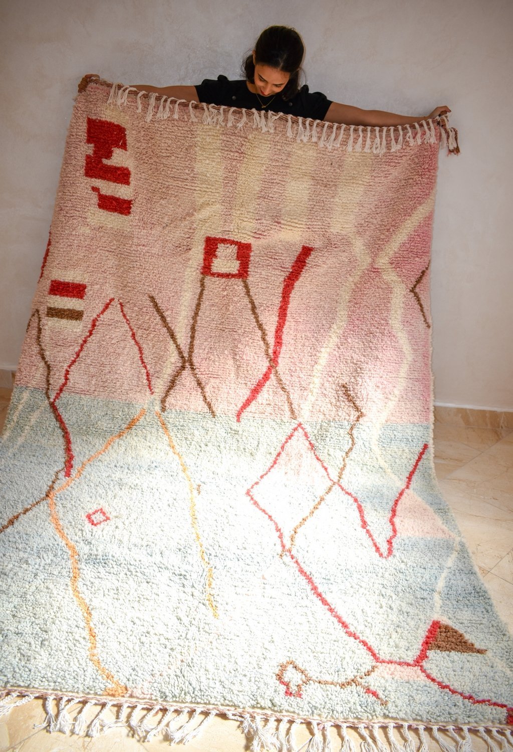 SONIA Customized model | Boujaad Rug | 100% wool handmade in Morocco - OunizZ