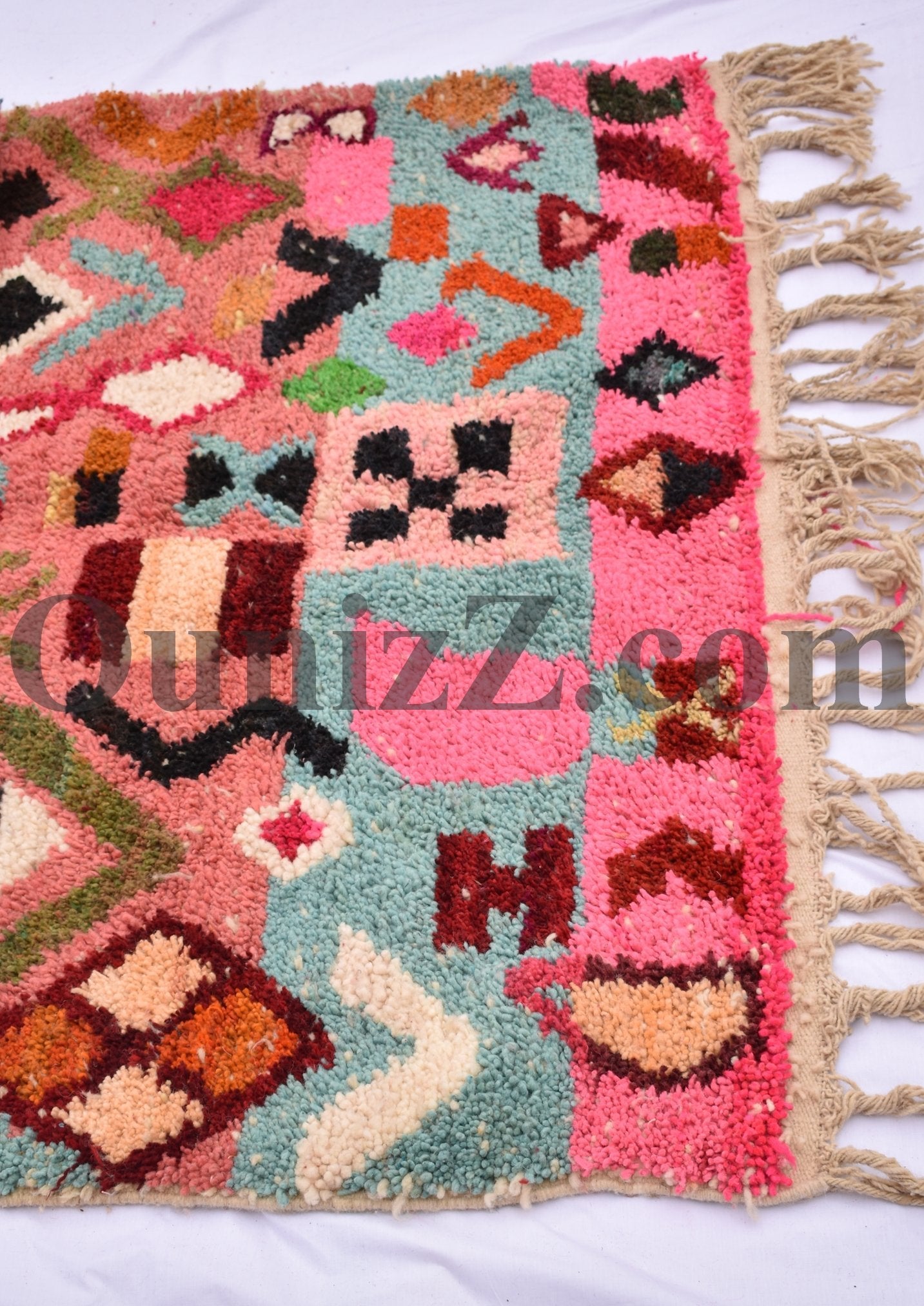 TAMACHO | Boujaad Rug | 100% wool handmade in Morocco - OunizZ